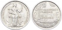 French Oceania 2 Francs - Liberty - 1949