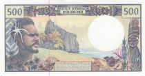 French Pacific Territories 500 Francs - Fisherman - ND (1992) - Seriel V.009