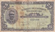 French West Africa 5 Francs - Africaine - 1942 - Lettre D