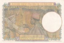 French West Africa 5 francs - Man, weaver - 15-06-1942 - Serial G.10742 - Number 208