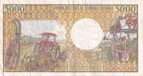 Gabon 5000 Francs masque, jeune femme - 1983-1991 - Série D.001-392817