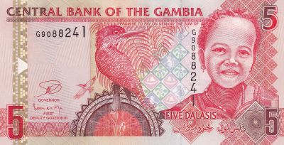 Banknote Gambia Dalasis Birds Cows Nd P C