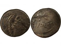 Gaul Allobroges - Denarius VOL with Horse and Caduceus- Ist Century BC