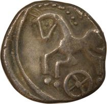 Gaul Allobroges - Denarius VOL with Horse and Wheel - Ist Century BC