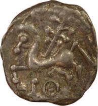 Gaul Bituriges Cubi  - Denarius with Branch and pointed Annulet - Ist Century BC