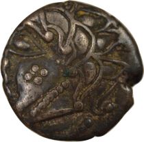 Gaul Carnutes / Pictones / Bituriges  - Drachm with Wolf and Horse, Cheek Tattoo  - Ist Century BC