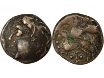 Gaul Carnutes / Pictones / Bituriges  - Drachm with Wolf and Horse, Cheek Tattoo  - Ist Century BC