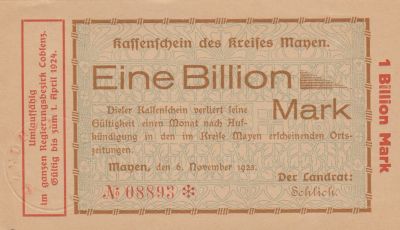 Banknote Germany Billion Mark Manen N