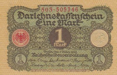 Banknote Germany 1 Mark - 1920 - P.58 - UNC