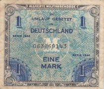 Germany 1 Mark AMC, blue on lt blue - 1944 - 9 digit with F - 063869143