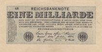 Germany 1 Milliarde Mark - Reichsbanknote - Serial AR - 1923 - VF - P.122