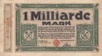 Germany 1 Milliarde Mark - State of Duisburg - 25-09-1923 - Number 562241