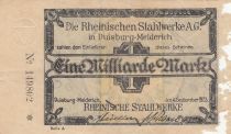 Germany 1 Milliarde Mark - State of Duisburg-Meiderich - 1923 - Number 149802