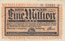 Germany 1 million de Mark - State of Kreis Moers - Number 53251 - 1923