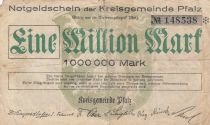 Germany 1 million Mark - City of Pfalz - Number 148538 - 1923