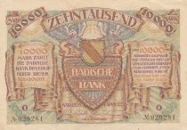 Germany 10 000 Mark - City of Manheim - Serial O - 1923