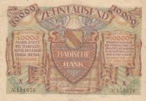 Germany 10 000 Mark - City of Manheim - Serial X - 1923