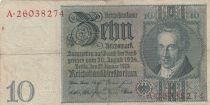 Germany 10 Reichsmark - Albrecht D. Thaer - Serial A - 1929 - P.180a