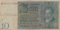 Germany 10 Reichsmark - Albrecht D. Thaer - Serial B - 1929 - P.180a