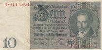 Germany 10 Reichsmark - Albrecht D. Thaer - Serial J - 1929 - P.180a