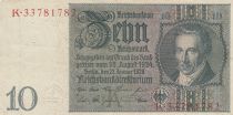 Germany 10 Reichsmark - Albrecht D. Thaer - Serial K - 1929 - P.180a