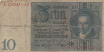 Germany 10 Reichsmark - Albrecht D. Thaer - Serial L - 1929 - P.180a