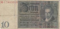 Germany 10 Reichsmark - Albrecht D. Thaer - Serial M - 1929 - P.180a