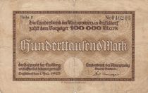 Germany 100 000 Mark - State of Dusseldorf - 1923 - Reihe 2 - Number 046246