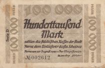 Germany 100 000 Mark - State of Herne - Number 2612 - 1923