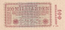 Germany 100 Milliarden Mark  - Reichsbanknote 1923 - Serial P.104