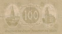 Germany 100 millionen Mark - City of Main-Frankfurt - Serial A  - 1923