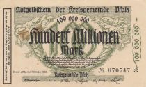 Germany 100 millionen Mark - City of Pfalz - Number 670747 - 1923