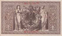 Germany 1000 Mark - Allegorical figures - Red seal - 1910 - 7 digit serial N