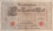 Germany 1000 Mark Allegorical figures - Red seal - 1910 - 6 digit serial Nr - P.44a