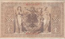 Germany 1000 Mark Allegorical figures - Red seal - 1910 - 6 digit serial Nr - P.44a