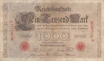 Germany 1000 Mark Allegorical figures - Red seal - 1910 - 6 digit serial Nr - P.44a