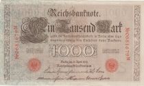 Germany 1000 Mark Allegorical figures - Red seal - 1910 - 7 digit serial M - P.44 - XF to XF+