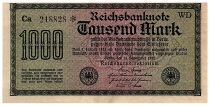 Germany 1000 Mark Dk green on green and lilac - 1922 - serial Ca*-WD