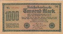 Germany 1000 Mark Dk green on green and lilac - 1922 - serial K*-XB