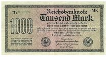 Germany 1000 Mark Dk green on green and lilac - 1922 - serial Ua-MK