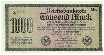 Germany 1000 Mark Dk green on green and lilac - 1922 - serial X-MK