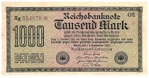 Germany 1000 Mark Dk green on green and lilac - 1922 - serial Xg-OE