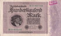 Germany 100000 Mark Gisze - 1923 - Serial H.01