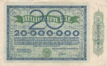 Germany 20 Millions Mark - State of Duisburg - 15-09-1923 - Number 001657