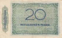 Germany 20 Millions Mark - State of Duisburg - 15-09-1923 - Number 001657