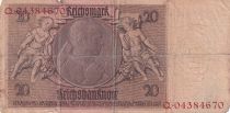 Germany 20 Reichsmark - Werner Von Siemens - 1929 - Serial Q with different numbers