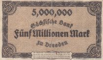 Germany 5 000 000 mark - City of Dresden - Number 20825 - 1923