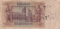 Germany 5 Mark - Lion\'s monument - WWII propanganda stamp - 1942