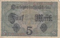 Germany 5 Mark - Woman, crown - 1917 - Serial L - P.56b