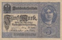 Germany 5 Mark - Woman, crown - 1917 - Serial R - P.56b